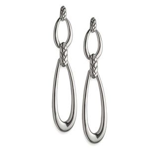 🆕 Nambe Braid Double Link Earrings Sterling